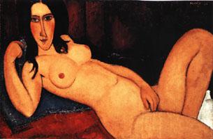 Amedeo Modigliani Reclining Nude with Loose Hair oil painting picture
